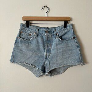Levi's 501 Original Fit High Rise Denim Shorts Women's Size 29
